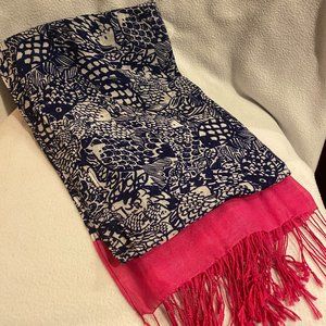 Lilly Pulitzer for Target Blue Printed Scarf